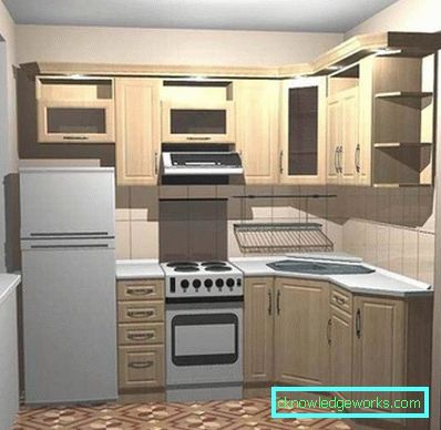 Concevoir une petite cuisine de 5 mètres carrés avec un réfrigérateur