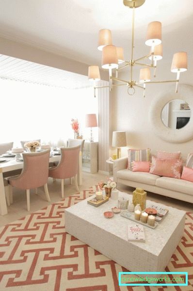 32-salon en couleur rose - photo