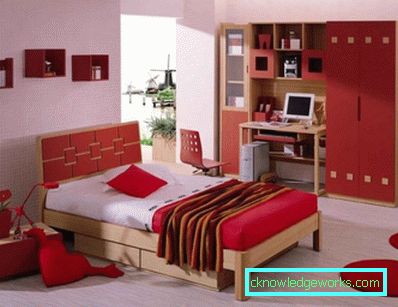 354-Red Bedroom - Idées de photo