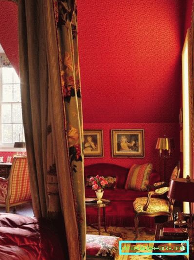 354-Red Bedroom - Idées de photo