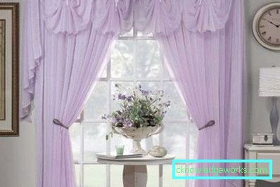 Rideaux lilas pour le salon - photo intérieure